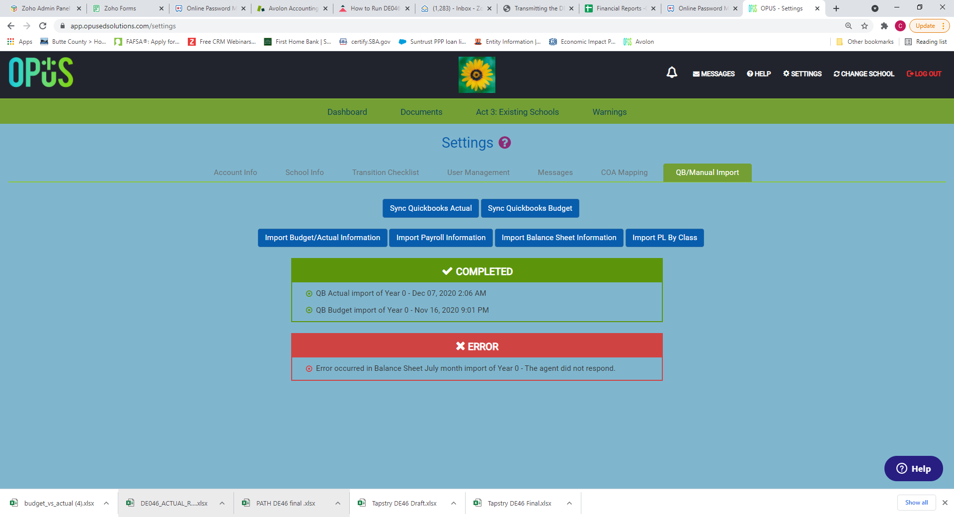 How to Run DE046 Report within Opus? Opus